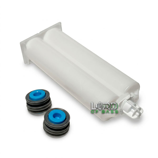 50ml Empty 1:1 ratio 2-Part Cartridge With Sealing Cap & Pistons
