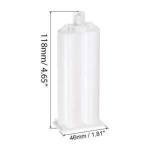 50ml Empty 1:1 ratio 2-Part Cartridge With Sealing Cap & Pistons