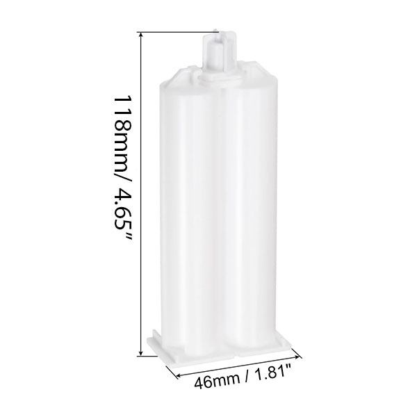 50ml Empty 1:1 ratio 2-Part Cartridge With Sealing Cap & Pistons