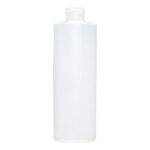 8oz Level 5 Treated Fluorinated Natural HDPE Cylinder Bottle 24/410
