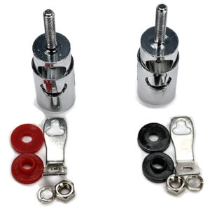 4 Gauge Spring Loaded Chrome Binding Post (Pair)