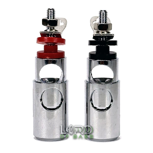 4 Gauge Spring Loaded Chrome Binding Post (Pair)