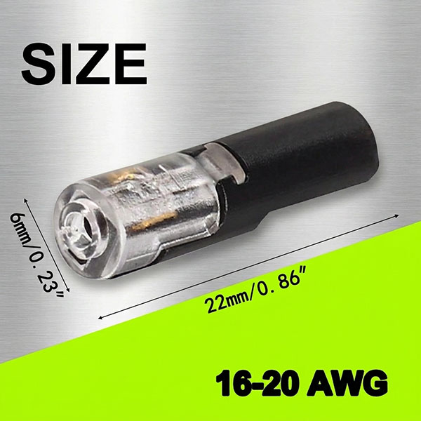 Low Voltage Wire Connector 1 Pin 16-20 AWG Quick Disconnect Electrical Connector